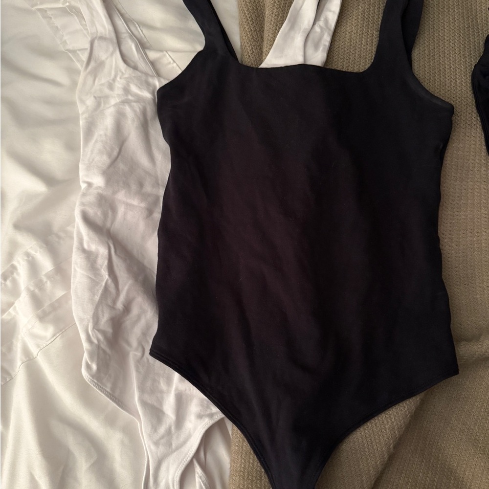 Abercrombie & Fitch Cotton-Blend Seamless Fabric Tank Bodysuit
